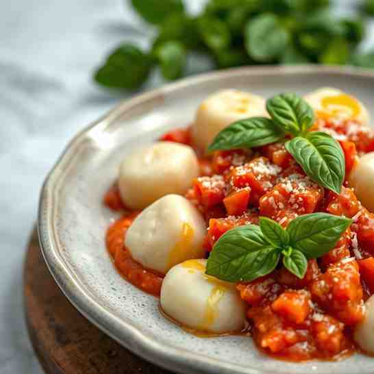 Fluffy Gluten Free Potato Gnocchi - Sorrentina